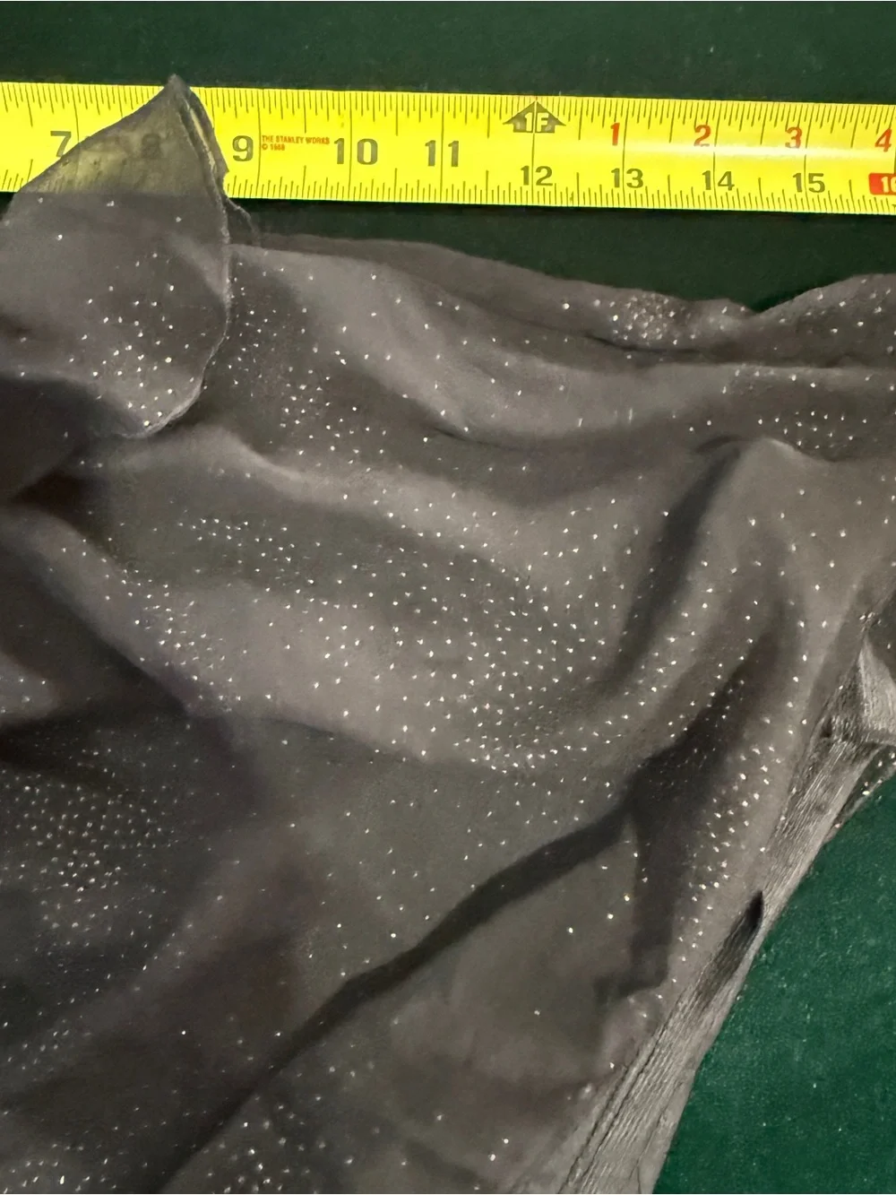 Saks Fifth Avenue Black Sparkle Layered Ruffle Skater Skirt